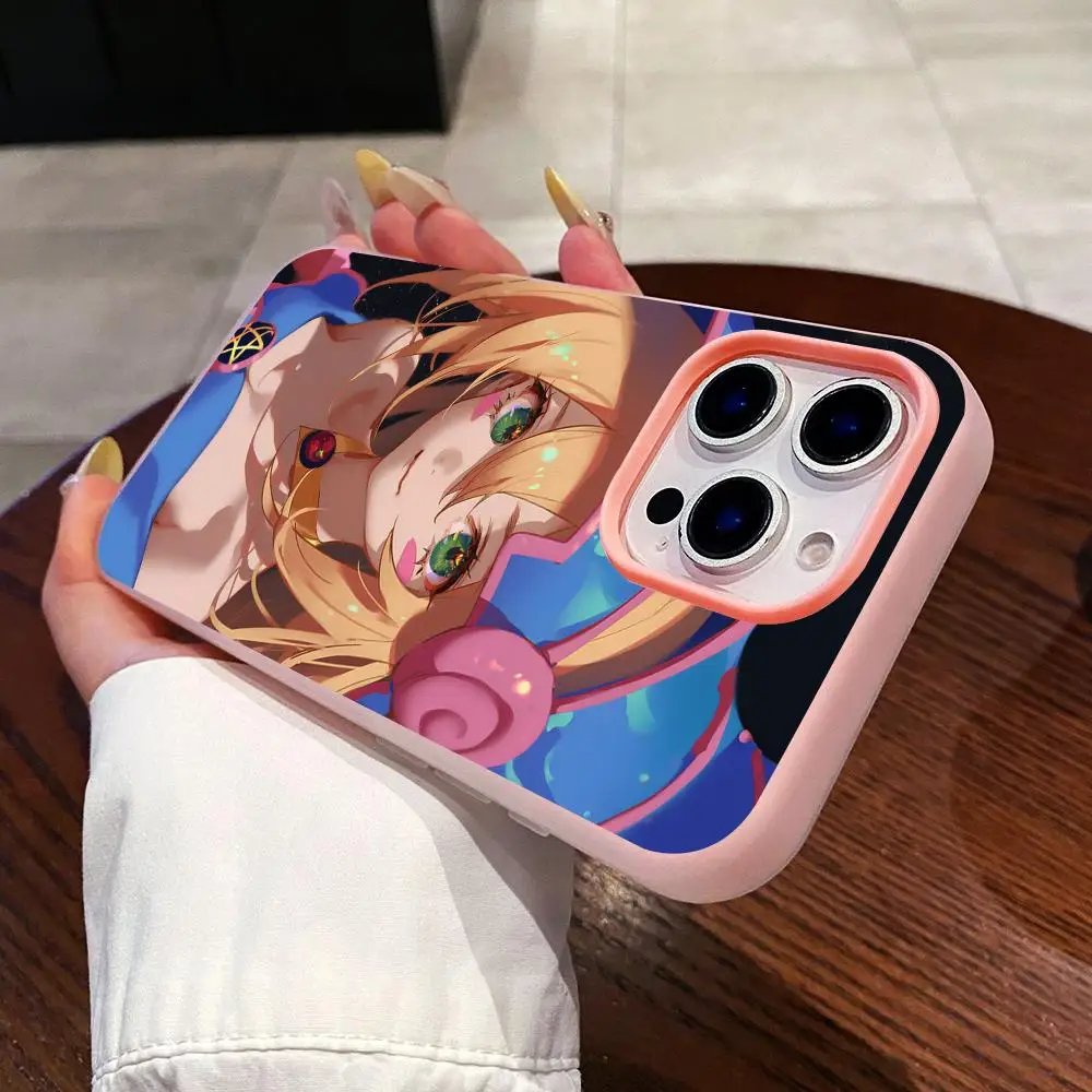 Funda para Teléfono Yugioh Magician Valkyria para iPhone 17 16 15 14 13 12 11 Air Pro Max Plus, Carcasa Rosa de Doble Capa de Gel