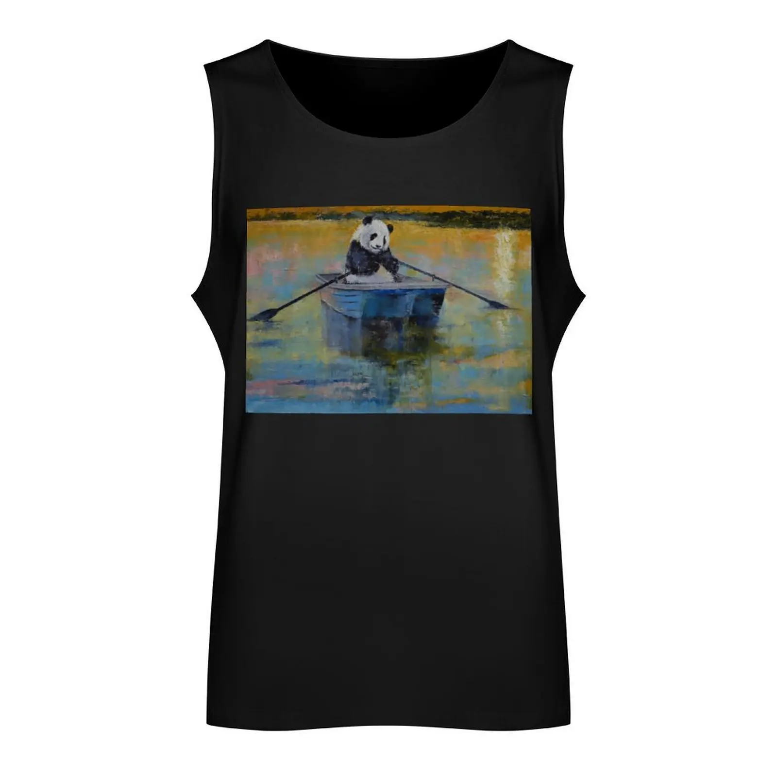 Panda Reflections Tank Top fitness quick-drying t-shirt