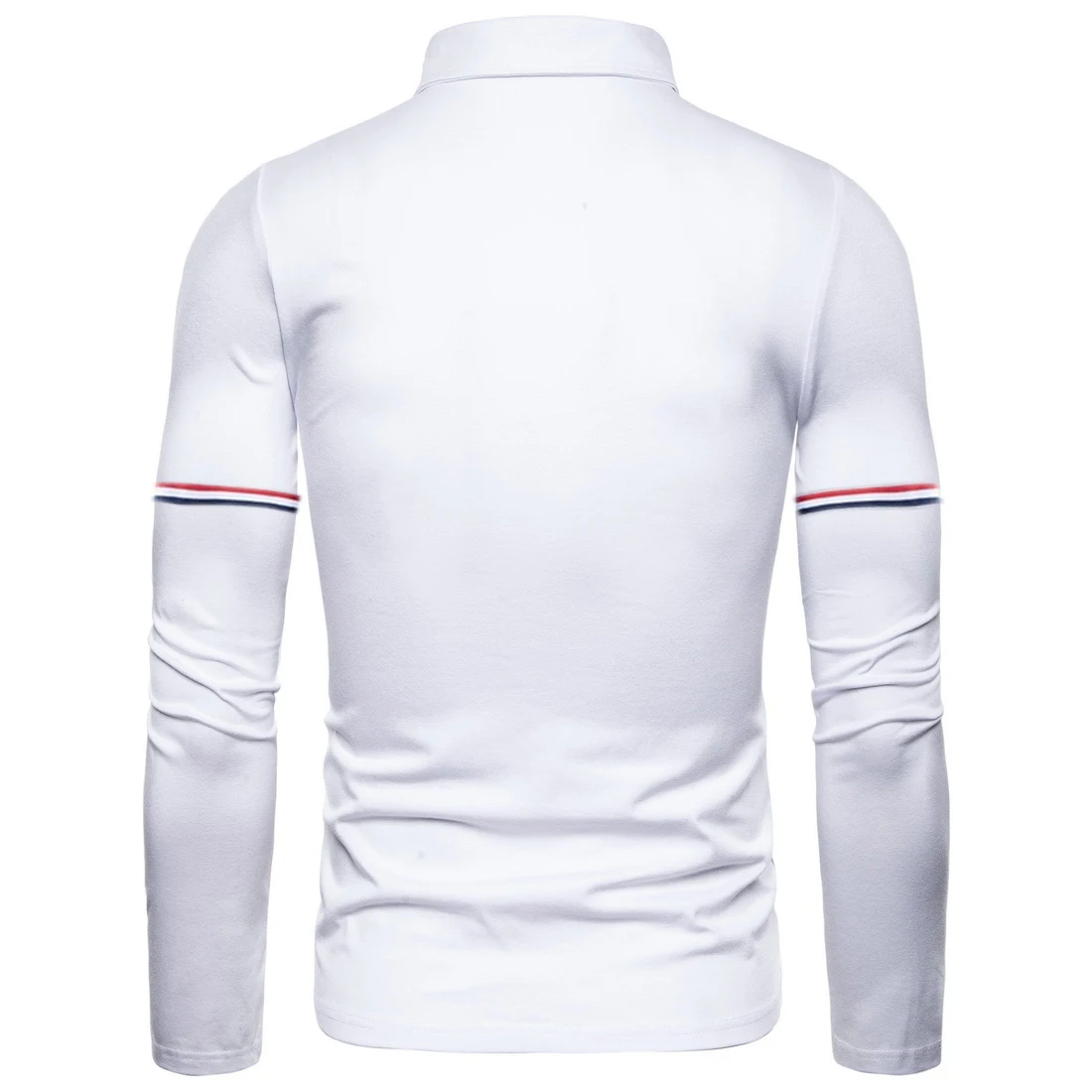 WSHIXDW Men\'s New Fashion Long Sleeve POLO Shirt 20% Cotton 80% Polyester