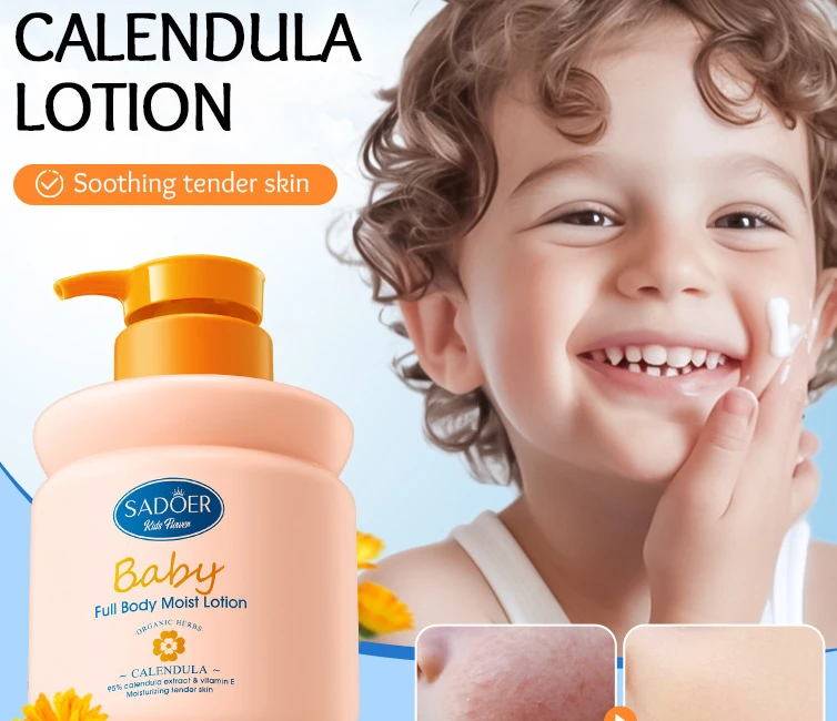 400ml Children's Calendula Vitamin E Body Lotion, Autumn and Winter Body Lotion Body Cream