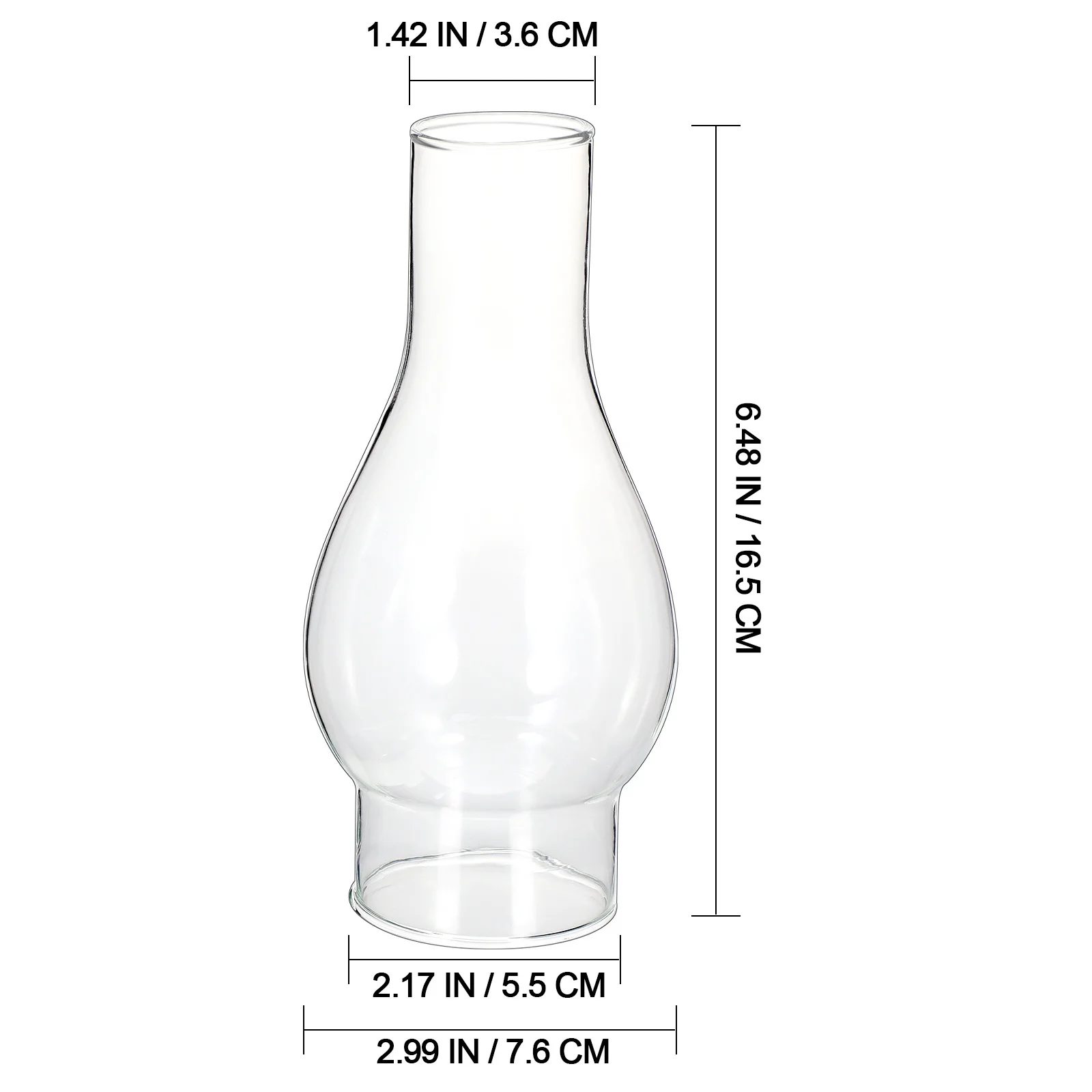 Kap Lampu Minyak Vintage Pengganti Kaca untuk Lentera, Transparan, Anti Angin, Penutup Lampu Cahaya Lembut