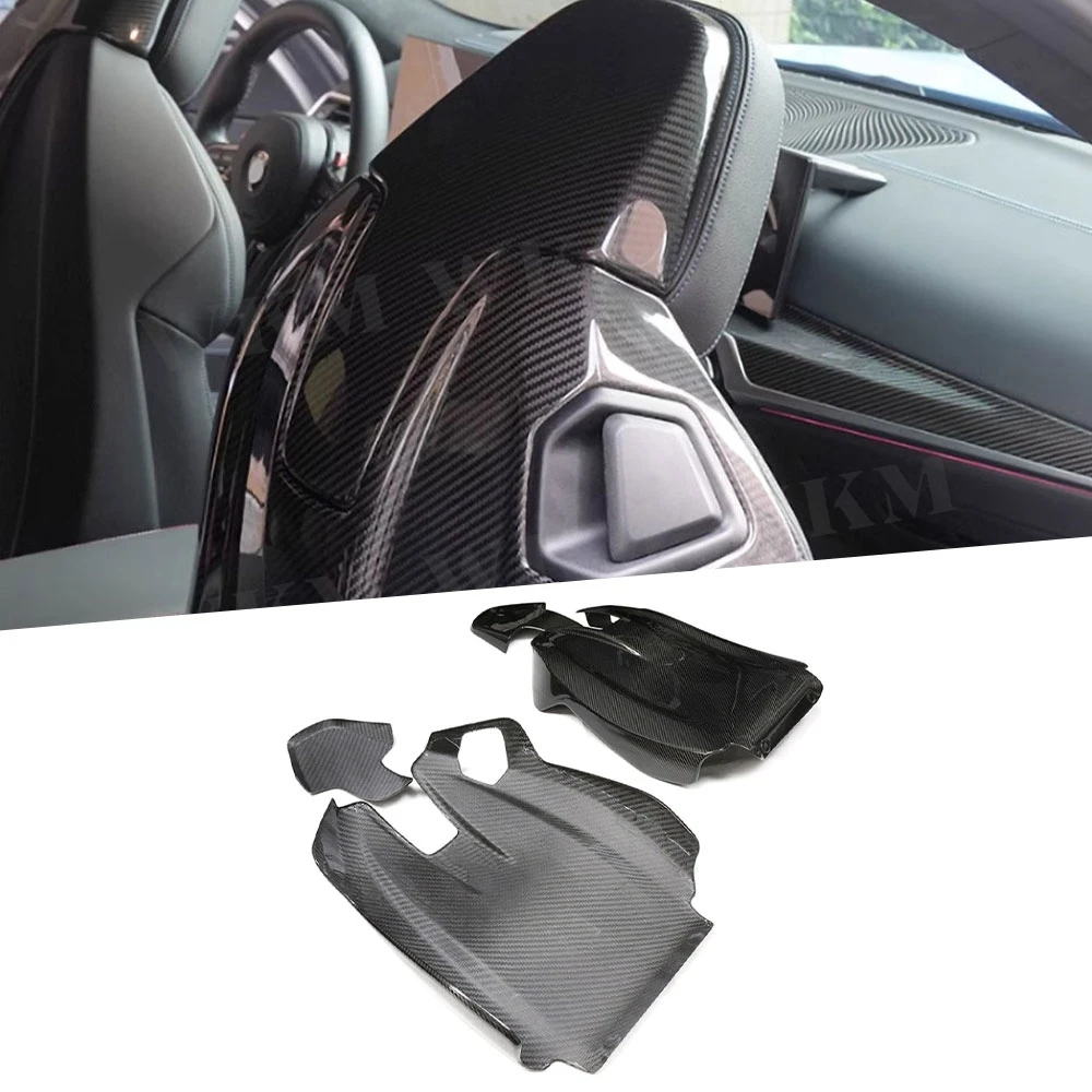

Dry Carbon Fiber Car Interior Seat Back Covers Trims For BMW M2 M3 M4 M8 X3M X4M G80 G82 F97 F98 2019-2024