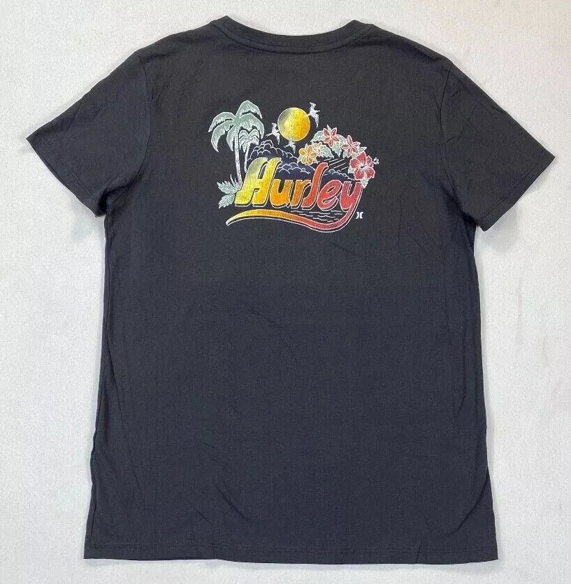 Hurley Graphic Cotton T-shirt Unisex Men Women Summer Short Sleeve Fashion Brand Tee Luxury Casual Vintage Retro Tops