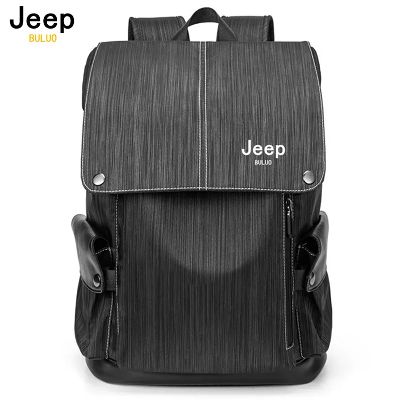 JEEP BULUO-mochila para ordenador portátil de 14 pulgadas para hombre y mujer, morral escolar informal de gran capacidad, de viaje, de alta calidad