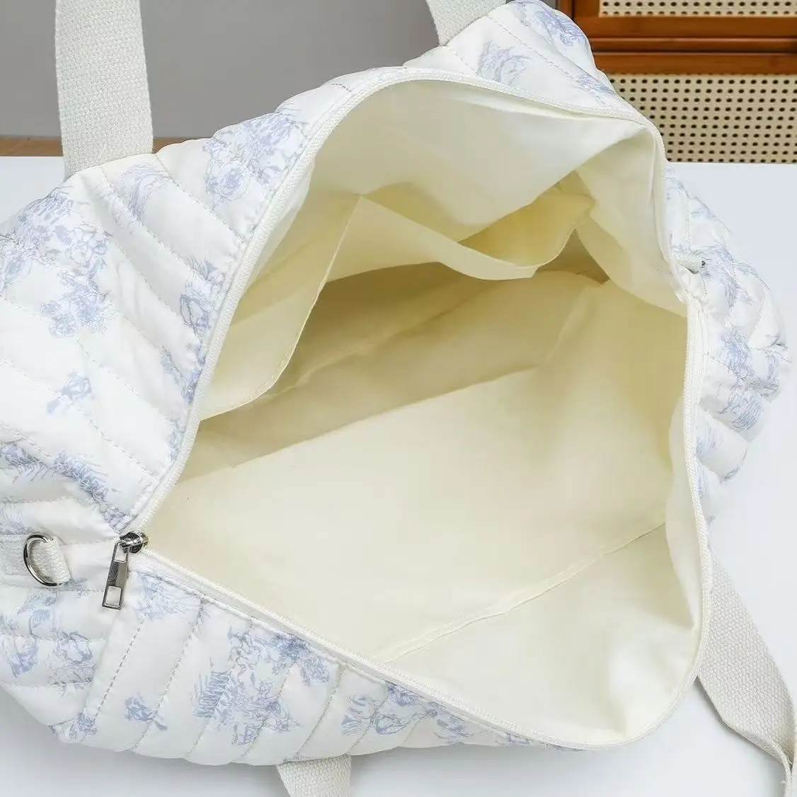 الوليد رعاية الطفل حقيبة حفاضات المومياء حقيبة كتف التطريز مبطن عربة حفاضات التخزين المنظم حقائب اليد الكبيرة مع القلب #2