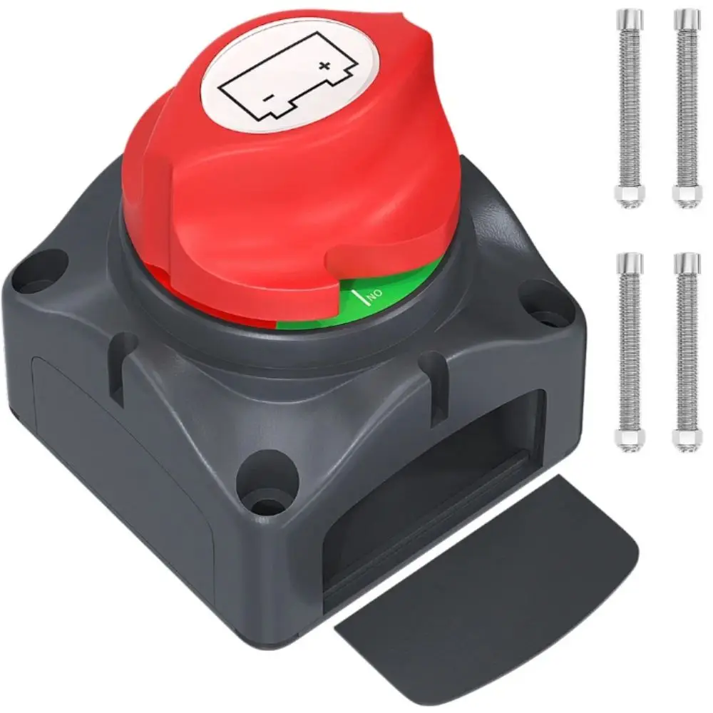 2 Position Battery Disconnect Switch Key Switch 2 Pin Battery Isolator Switch Second Gear Anti-Leakage Protection Rotary Switch