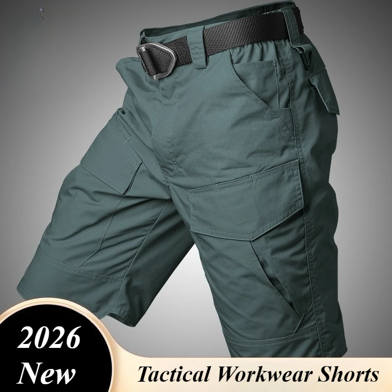

Tactical Pants Men's Quick Drying Wear-resistant Shorts with Multiple Pockets Outdoor Workwear Five Quarter Pants Waterproof