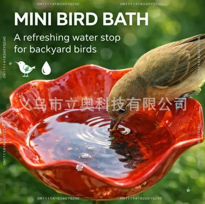 Handmade Metal Flower Garden Stake Multi color handmade metal flower garden card bird water dispenser bathtub view 5