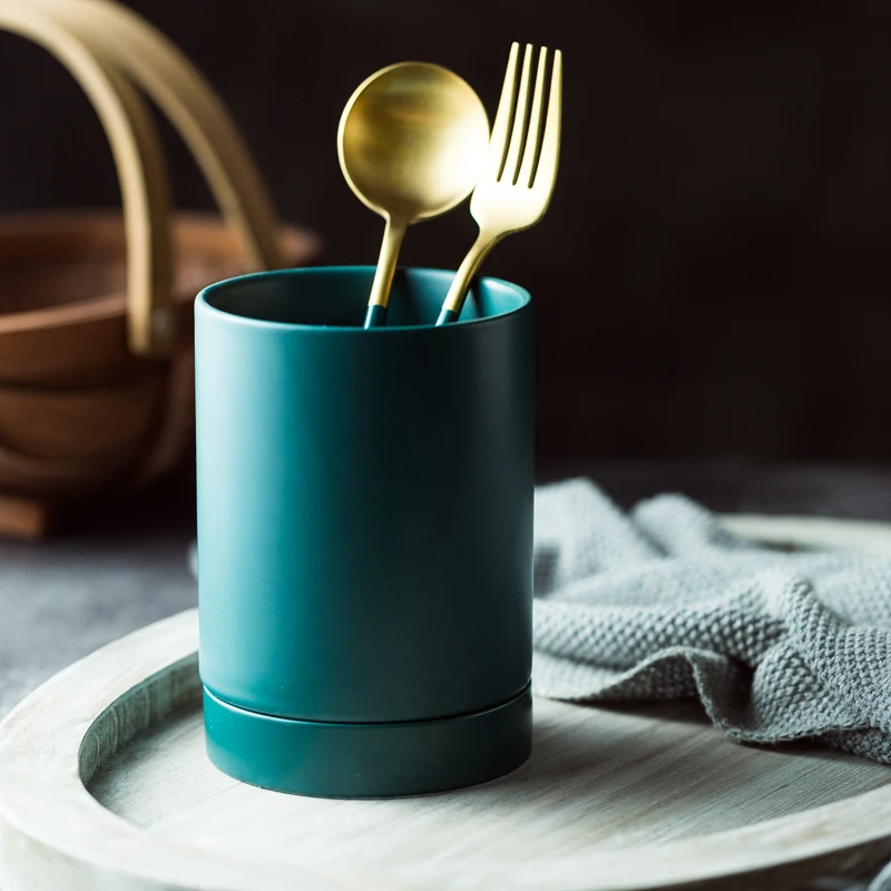 Ceramics Chopsticks Cage Multi-function Kitchen Cutlery Storage Rack Drain Rack for Kitchen Holder Save Space Organizer ZM1103