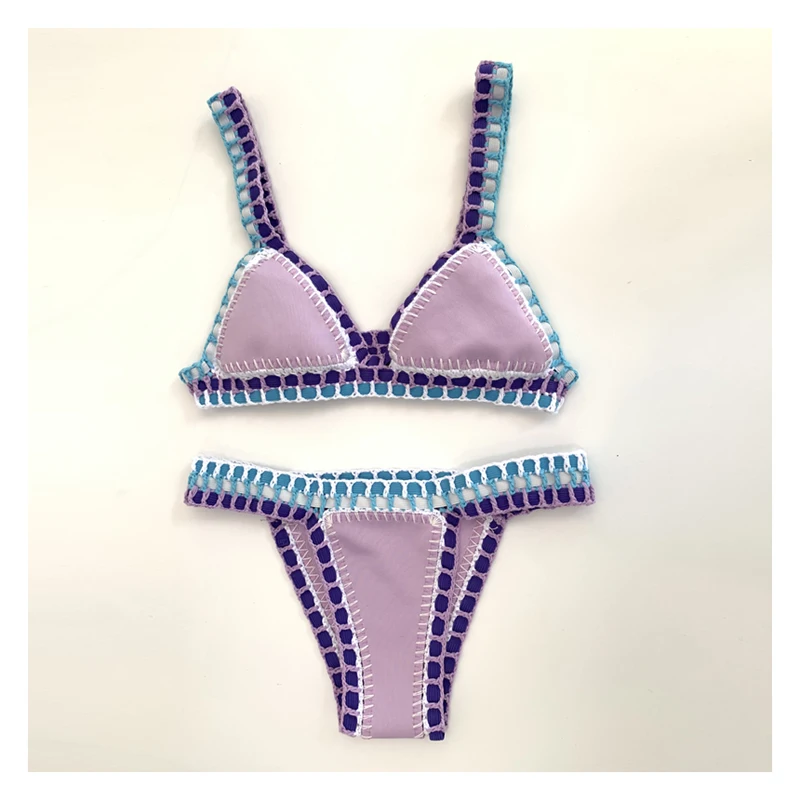 

Sexy Elastic Swimwear Trendy Swimsuit Women New Bathing Suit Handmade Crochet Bikini Sets Mujer