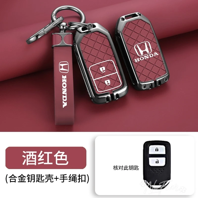 Чехол для автомобильного ключа из цинкового сплава для Honda Fit, Lucky, Vezel, City, Civic, Jazz, BRV, HRV, Shuttle, GP8, 19CRV, Jade, Freed, Odyssey 2017