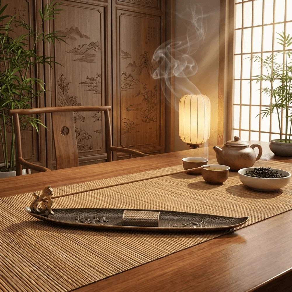 Metal Cat Whispers Incense Tray Chic Style Traditional Incense Burner Tray Zen Style Sturdy Aromatherapy Ornament