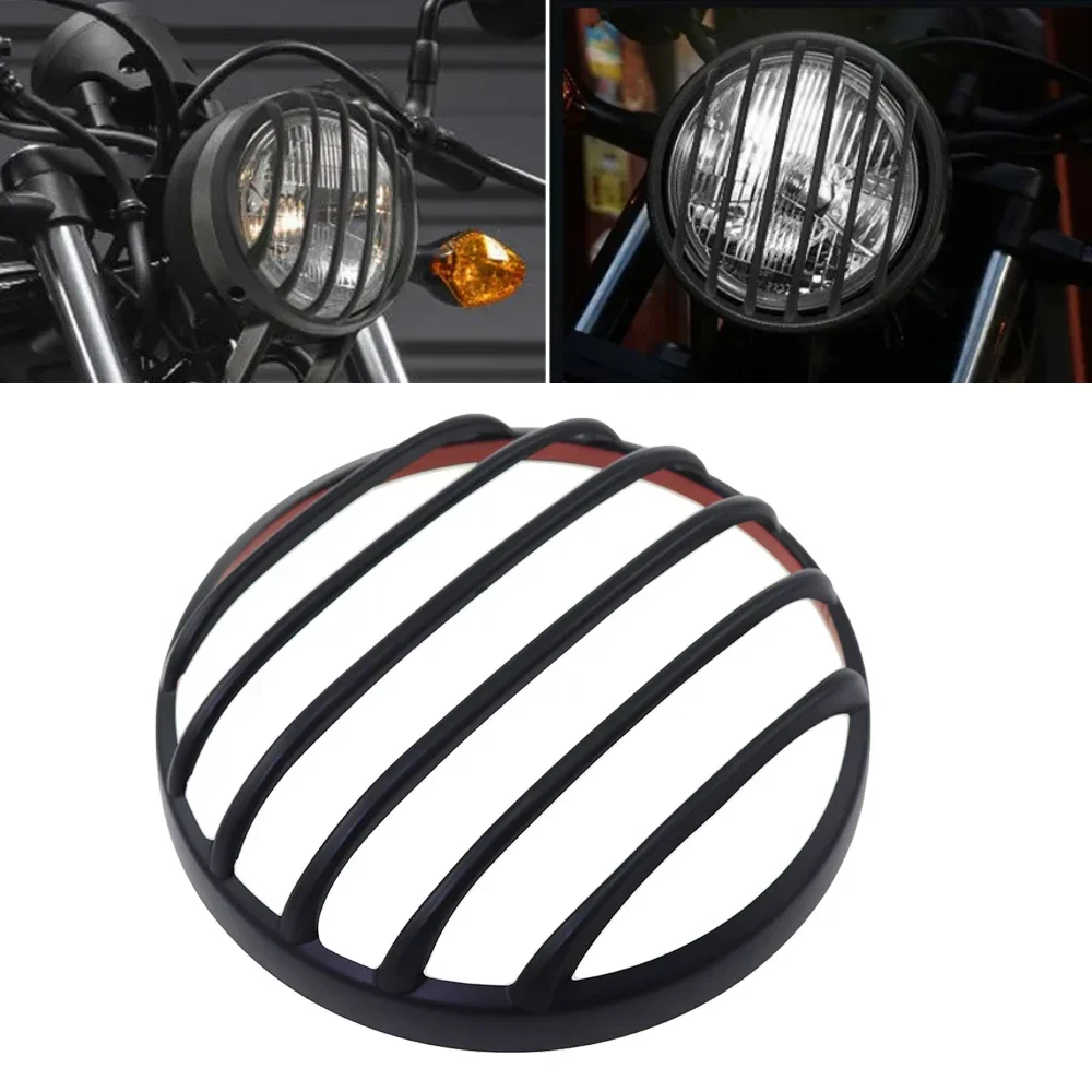 

Motorcycle Headlight Mesh Grill Plastic Headlight Round Protector Guard Cover For Rebel CMX500 CMX1100 GV300S CMX 500 300 1100