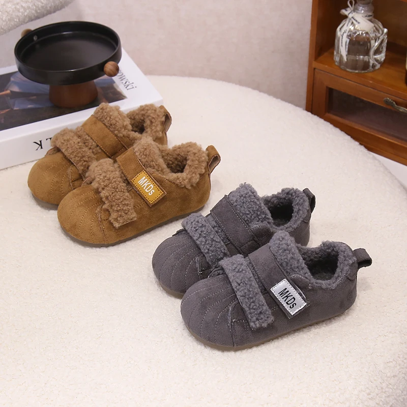 Winter Children Cotton Shoes 2026 Girl Plush Warm Cotton Boots Children Short Snow Boots Kids Botas Lightweight Comfortable Shoe