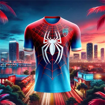 2024 New Arrival Special Spiderman Design Soccer Jersey Fashion Kids And Adults Sport Tees Top Boys Girls Cosplay Breathable Tee