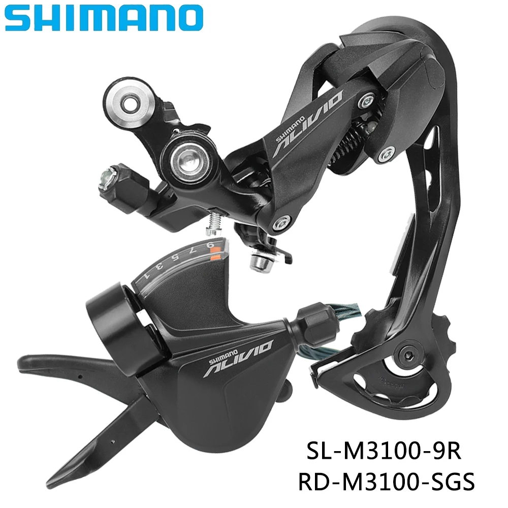 SHIMANO ALIVIO 9 Speed M3100 MTB Bike Derailleurs Shifter Lever Rear Derailleur For Mountain Bike Original Parts