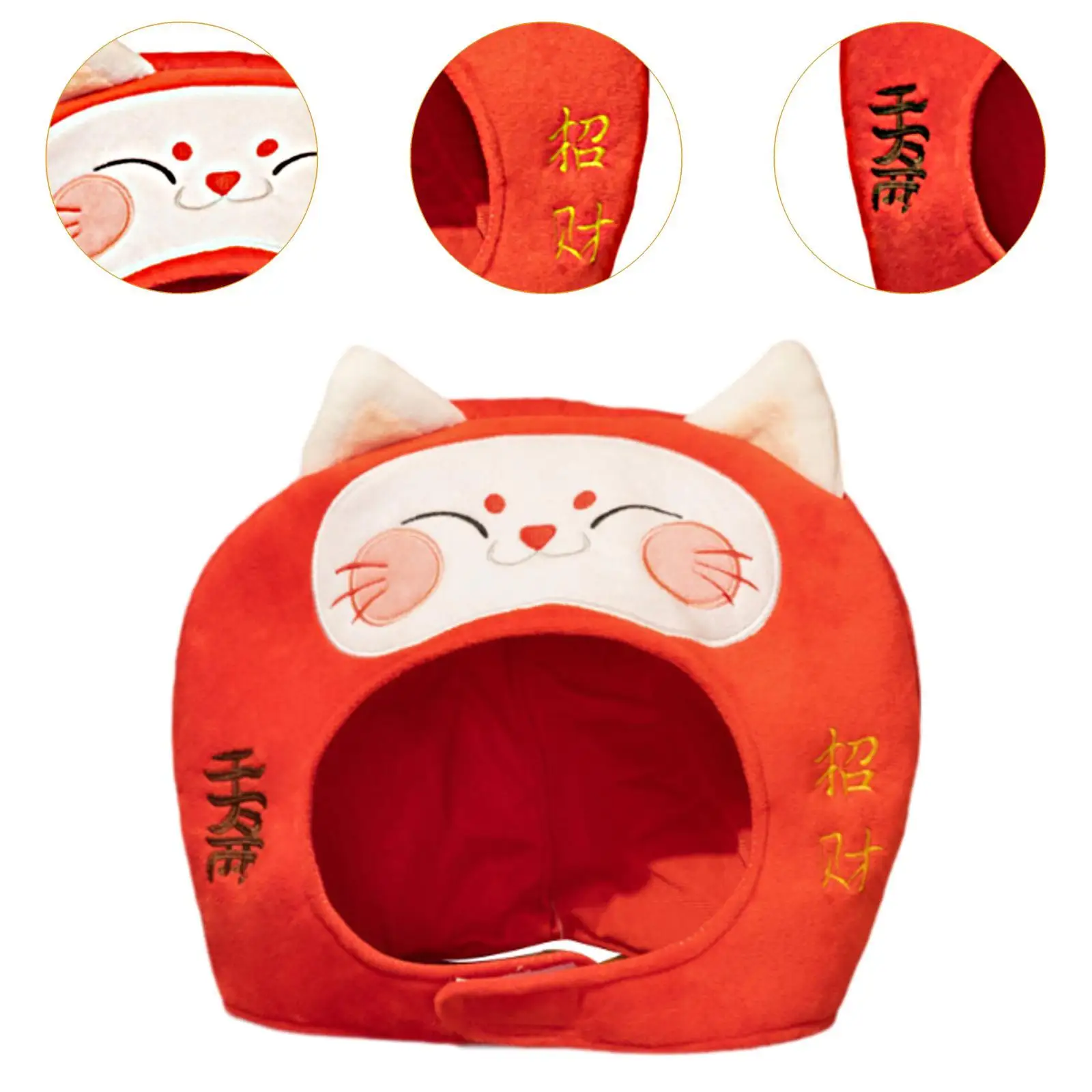 Chapéu de gato de pelúcia cosplay bonito para crianças adultos traje animal chapéu para foto adereços desempenho de palco role play feriado festa de aniversário