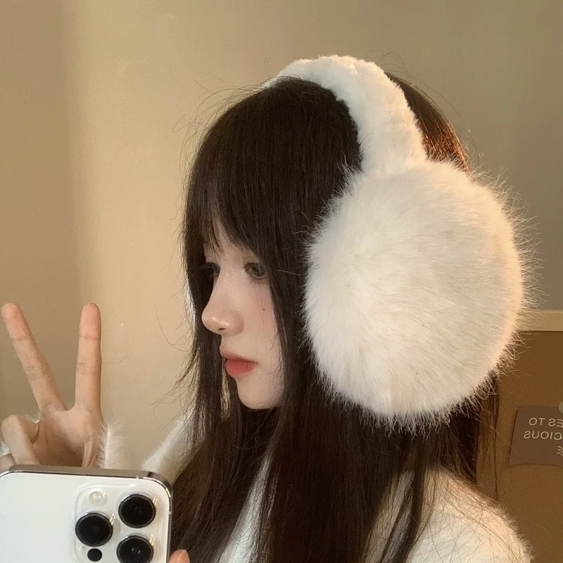 Fashion Soft Faux Fur Ear Warmer Winter Earmuffs For Women Men Solid Color Earflap Outdoor Cold Protection Ear-Muffs Ear Cover