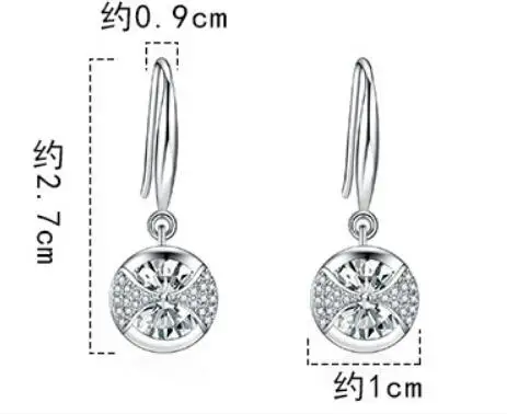 2.0ct Moissanite Diamond Drop Earrings for Women White Gold Plated Sparkling D Color Gem Lab Diamond Earring Beautiful image 6