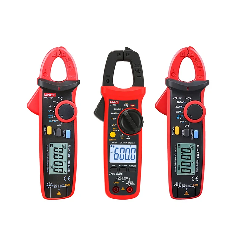 UNI-T UT210E UT210D UT204 Plus Clamp Meters Digital AC DC Current Multimeter True RMS Pliers Ammeter Pliers Electrician Tools