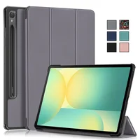 Coque para Samsung Tab S10 FE, Funda inteligente dura de cuero triple de 10,9 pulgadas para Funda Galaxy Tab S10 FE, Funda 2025 SM-X520 X526B