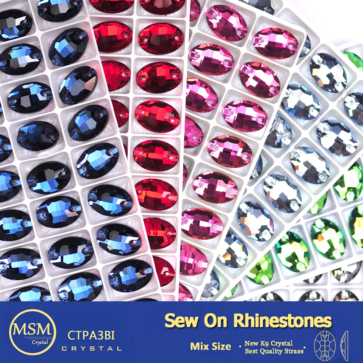 

SW 6A Crystal Different Colors Strass Sew On Rhinestones Flatback Sewing Rhinestone Sew On Rhinestones for Garment Dress