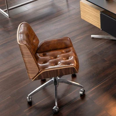 Luxury brown office chair with white and gold office chairs for lumber support office chair cushion