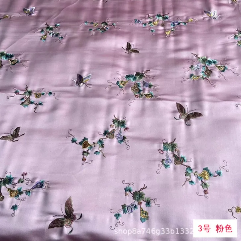 Pequeno tecido de cetim de seda bordado pesado bordado estilo chinês armadura de vestuário superior