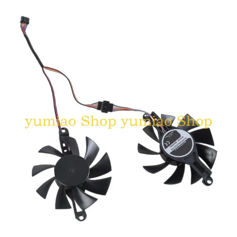 587b 80mm 4pin Video Card Cooling Fan untuk RX580 2048 Graphics Card Coolers Fan