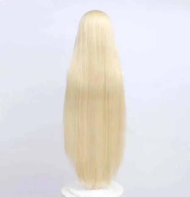 Cosplay Wig Long Straight Light Golden Wig  Heat Resistant Fibre Wigs