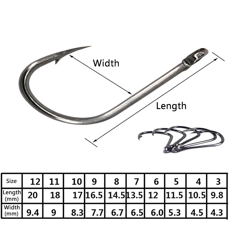 400PCS Fishing Hooks Set PremiumHigh Carbon Steel Barbed FishHooks for Saltwater Freshwater Fishing Gear Fishing Accessories