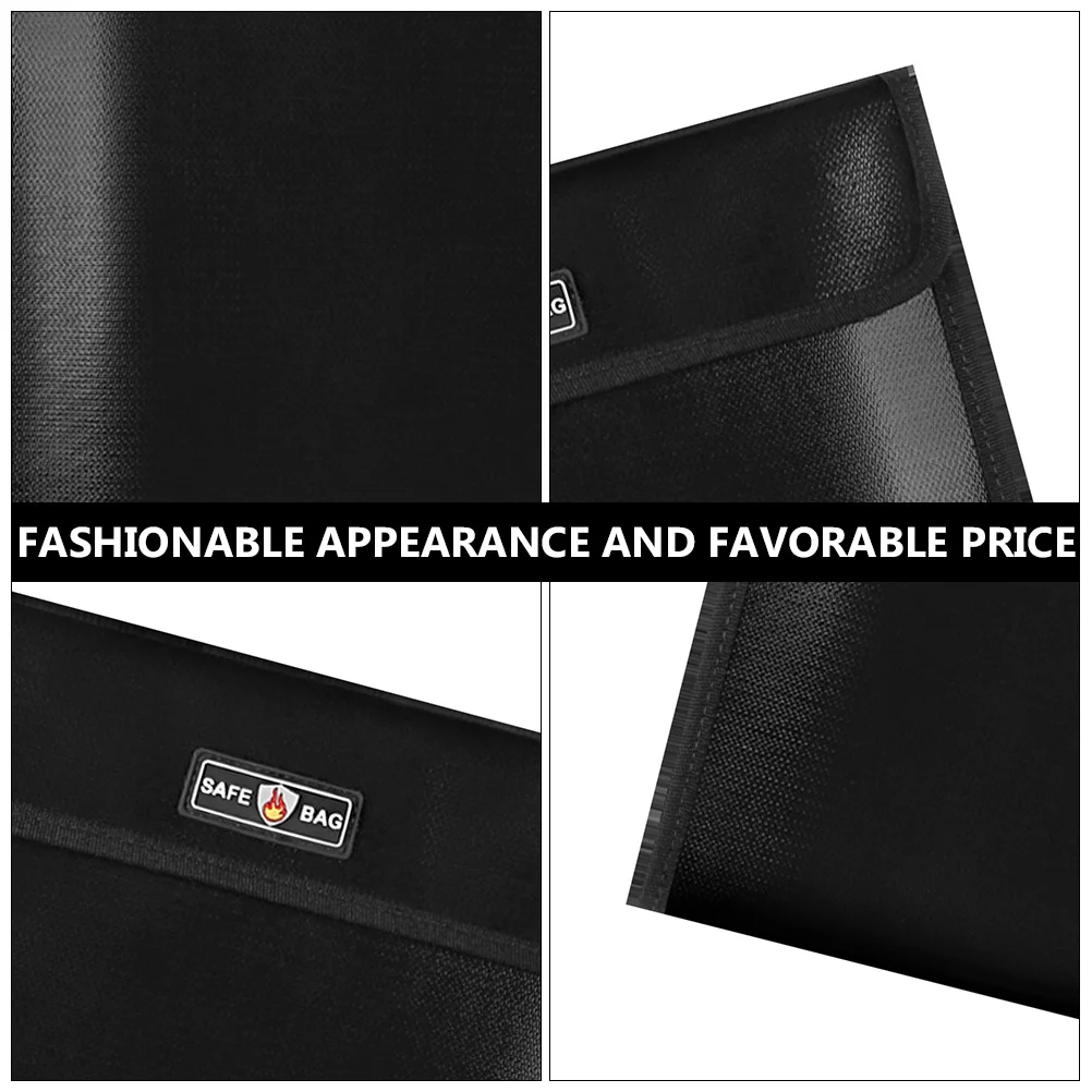1 قطعة حقيبة مستندات مقاومة للحريق مقاوم للماء مقاومة للحريق ملف الحقيبة انفجار برهان منظم مستندات الأمن حجم كبير عالية #2