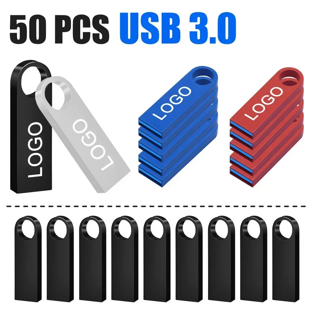 USB 고속 3.0 플래시 드라이브, 펜 드라이브 메모리, 무료 커스텀 로고, 빠른 배송, 8GB, 16GB, 32GB, 64GB, 50 개/몫