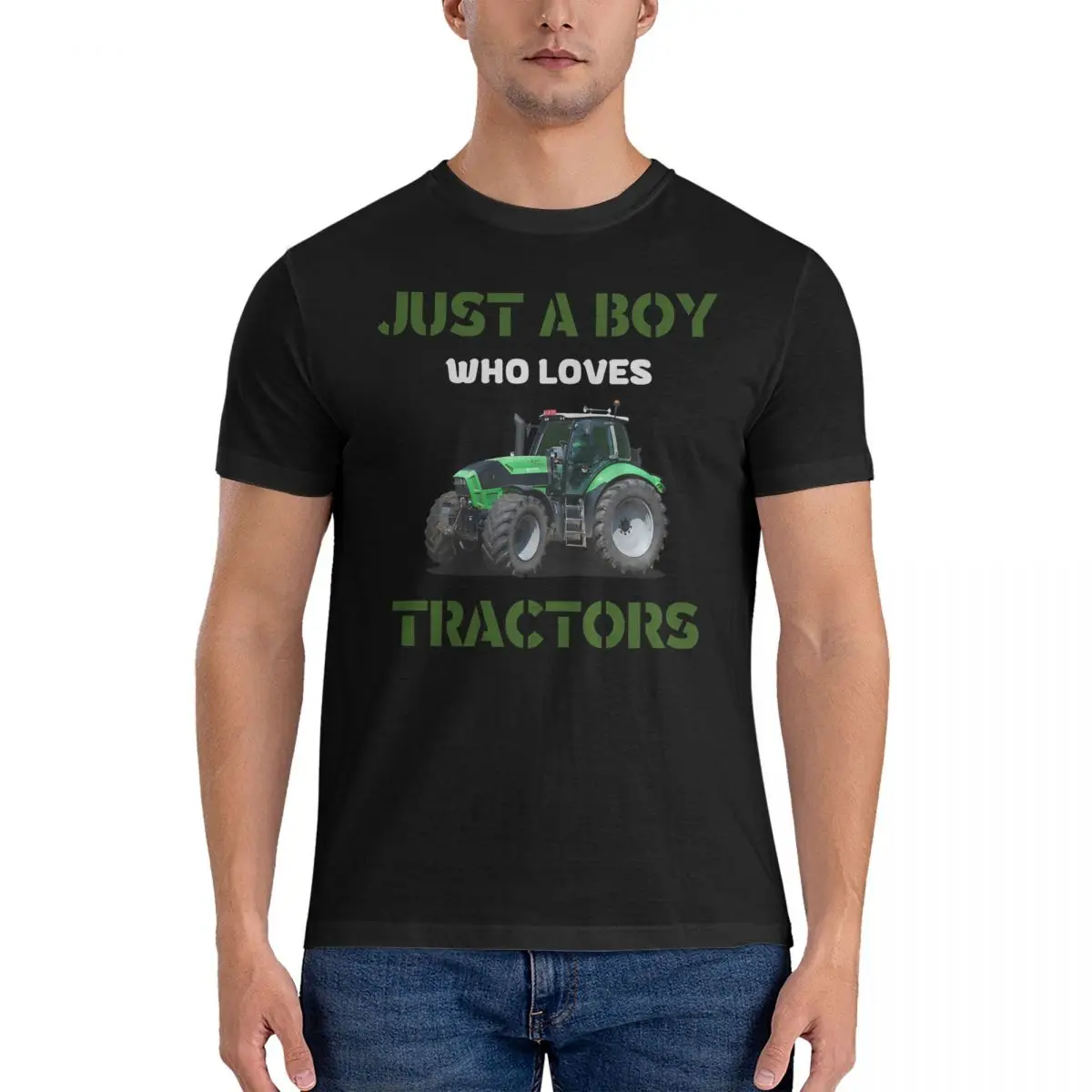 Funny TRACTORS Boys T-Shirts for Men O Neck Pure Cotton T Shirt FENDT Short Sleeve Tees Printed Clothes