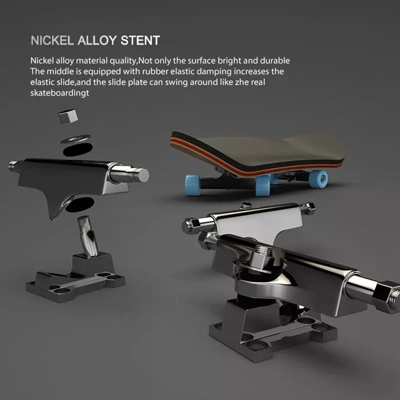 1Set Finger SkateBoard Wooden Fingerboard Toy Professional Stents Fingers Skate Set Novelty Children Christmas Gift Puzzle Toy