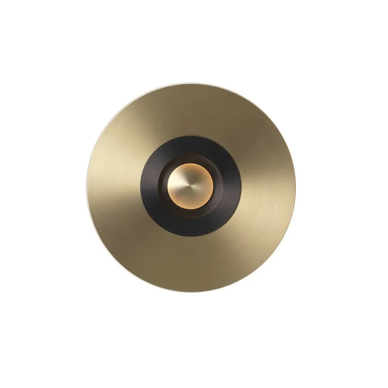 Indoor modern simple golden villa living room wall lamp bedroom bedside round wall lamp