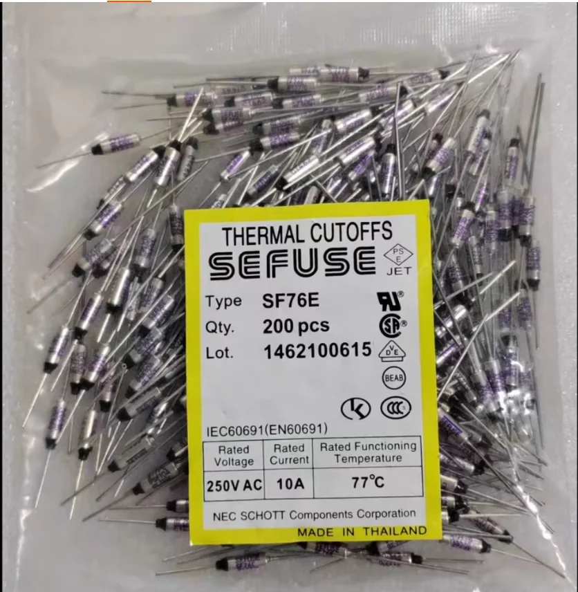 10pcs/Lot  SFH134E J2 250V15A 139c Thermal cutoff electric rice cooker Metal Fuse