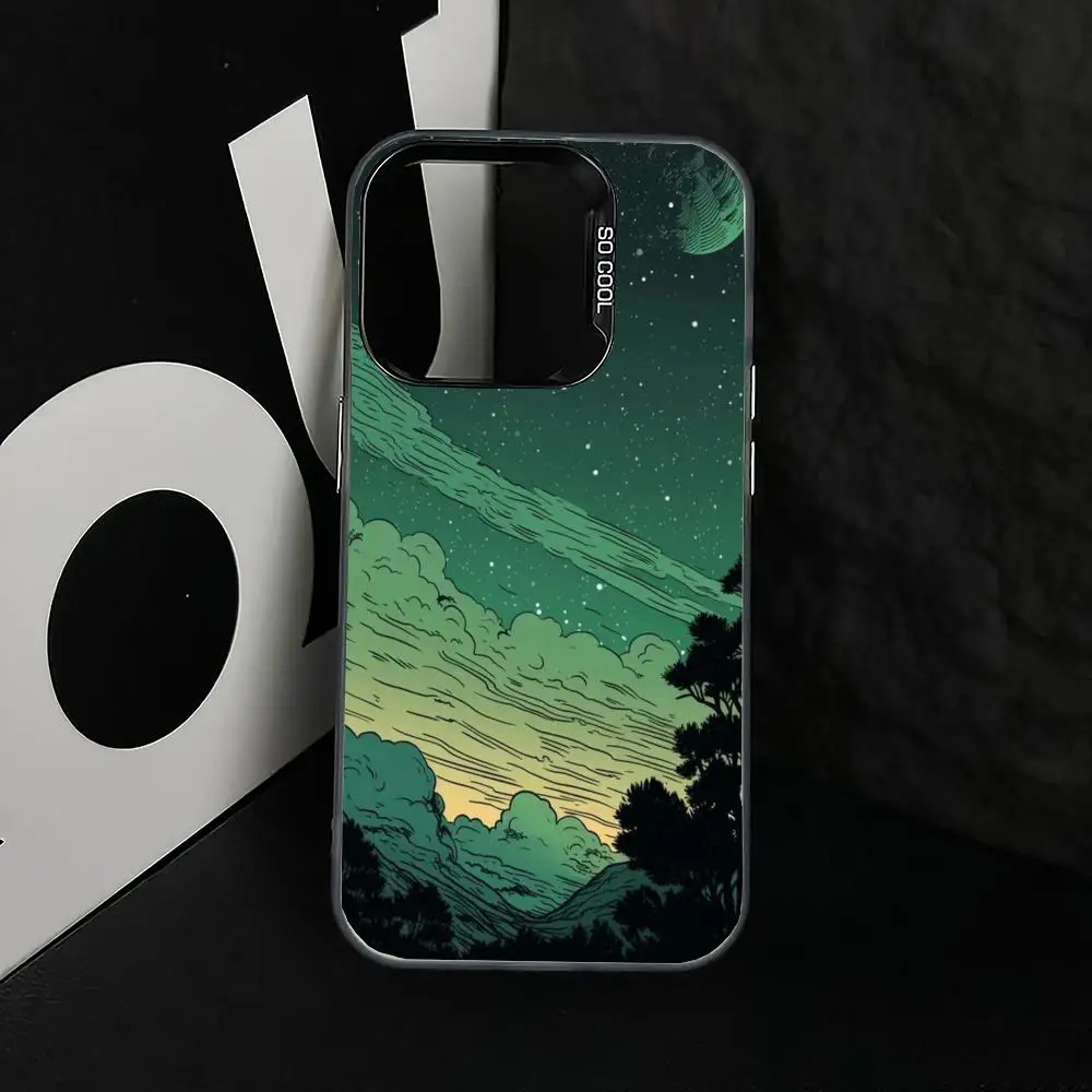 

Night scenery case for iPhone17 16 15 14 13 12 11 Pro/ Max/Plus shock-proof rear cover anti-fingerprint