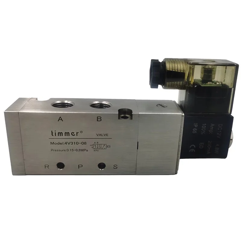 316 stainless steel solenoid valve 4V210-08/3V210-08-NC/4V310-08/4M310-08 timmer