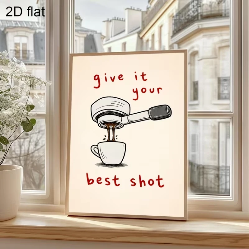 Modern  'Give It Your Best Shot' Quotes Wall Art Print Canvas Painting Poster Picture For Living Room,bedroom Home Decor