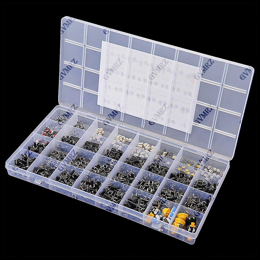 620PCS 32 Values Tactile Push - огляд і ціна Diy Electronics Button