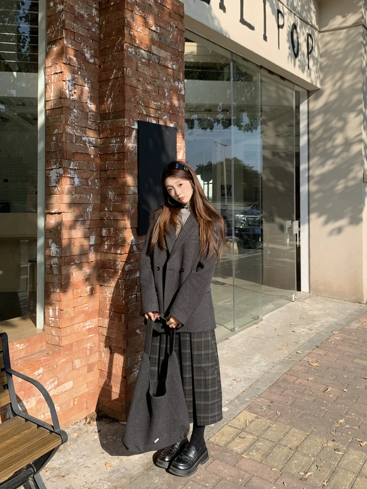 

Корейский костюм Sle Thiened на осень-зиму, джат для женщин, элегантный женский повседневный костюм для собеседования, хлопчатобумажная ткань