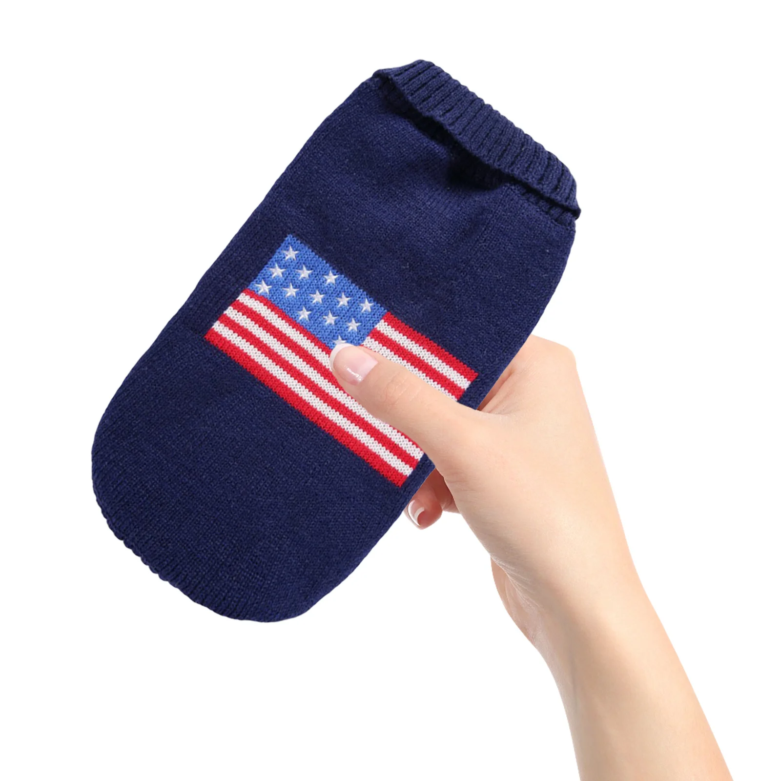 

American Flag Pet Sweater Warm Winter Puppy Dog Clothes Christmas Outdoor Small Dog Costume Party Pet Sweater Cat Clothes