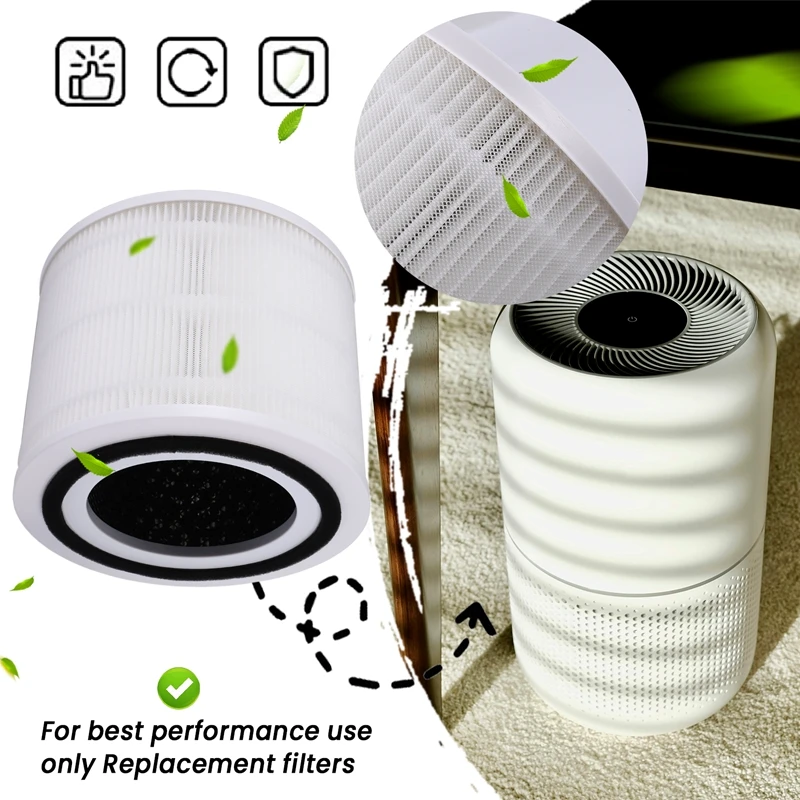 Core 300 Air Filters True HEPA Filter Replacement For LEVOIT Core 300 Air Purifiers Core 300-RF 1 Pack