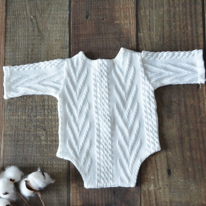 Y1UB Infant Photography Props Crochet Jumpsuit Baby Photoshoots Costume for Boy Girl