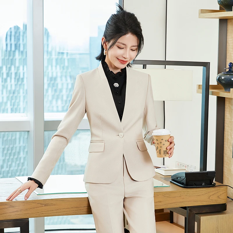 

Formal Elegant Styles Women Business Work Wear Suits Female Pantsuits Professional Office Work Wear Blazers Career Interview