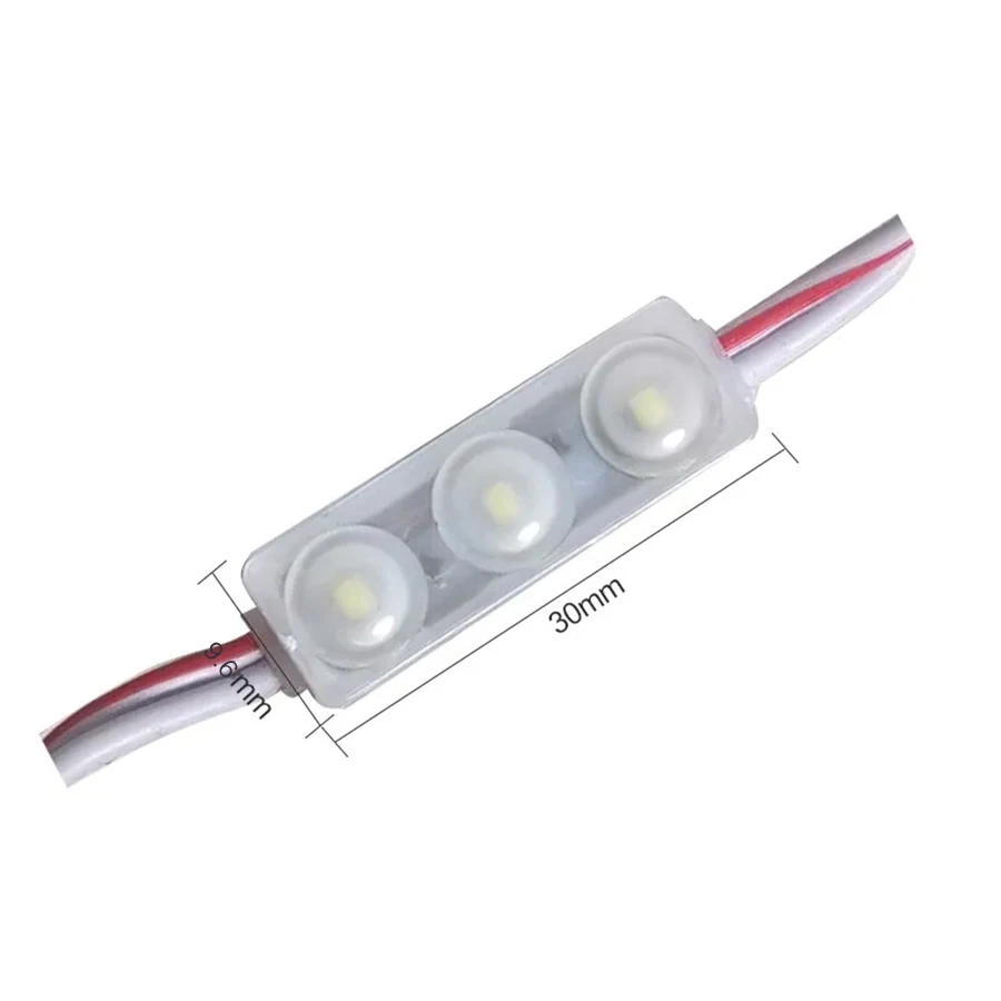 20pcs DC 12V LED Module 2835 6500k White  SMD Modules with Lens 3010 Backlight Waterproof IP67 Sign Lighting Cool White