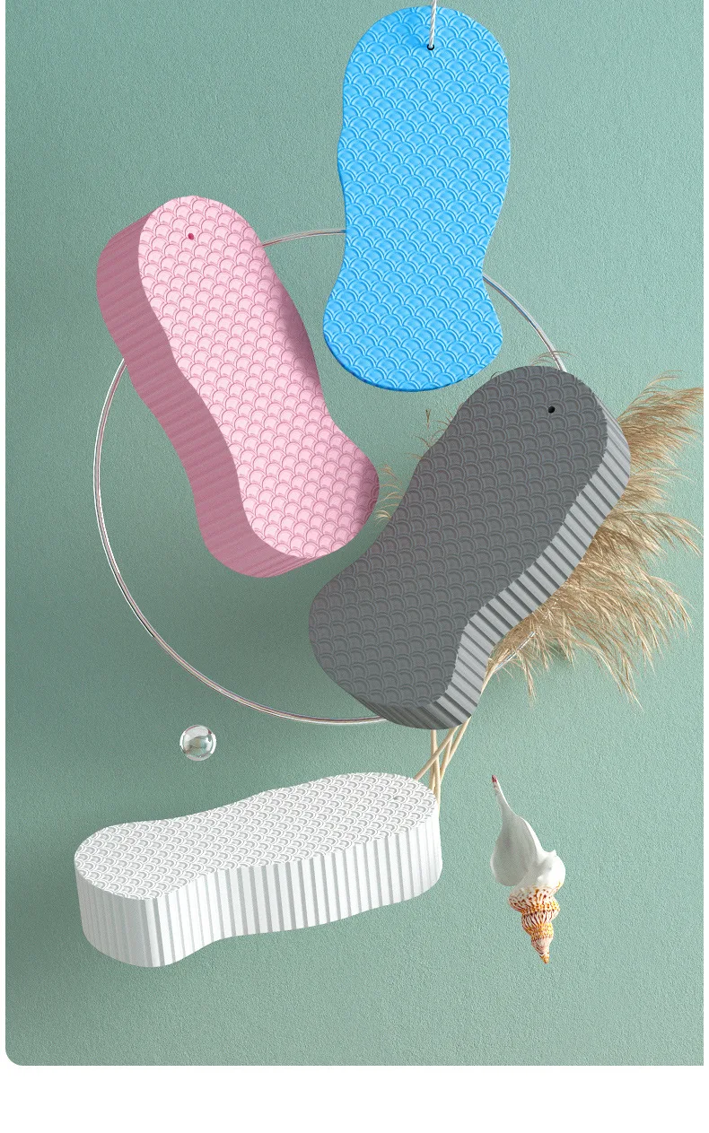 

Мягкая губка-мочалка для тела с узором в виде рыбьей чешуи, 1 шт. – отшелушивающая губка-скраб для душа, щетка для удаления омертвевшей кожи, детская губка для ванны.