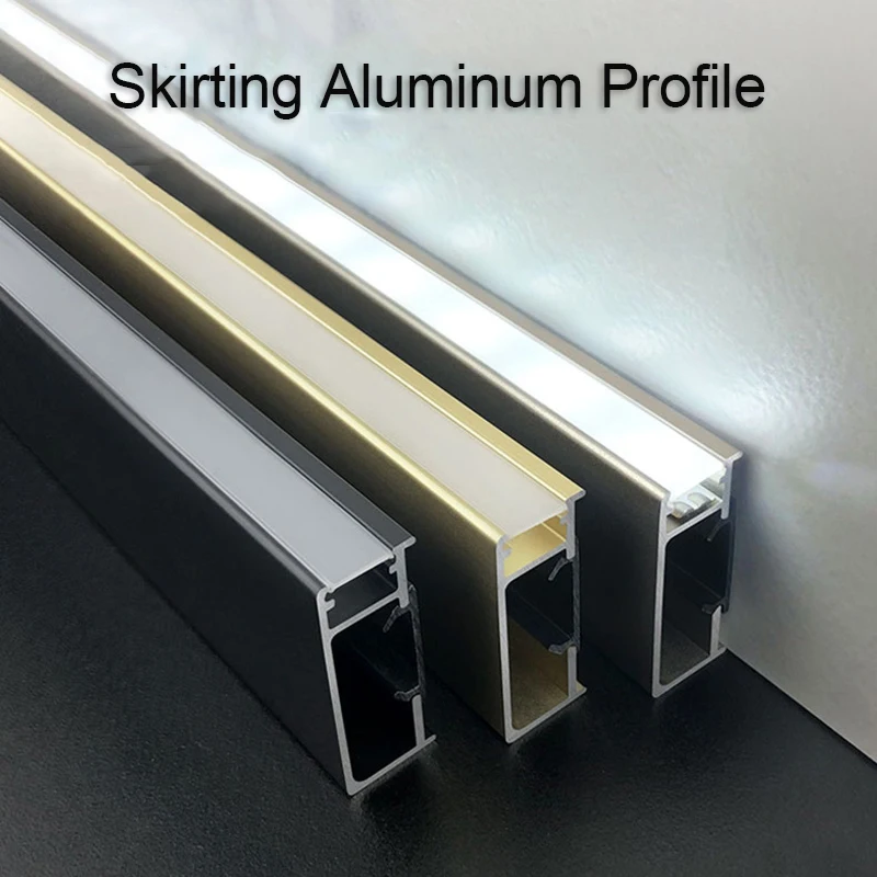 

Skirting Aluminum Profile Hard Bar Light For Wall Decoration Baseboard Ceiling Interior Lighting Linear Led Channel Lamp