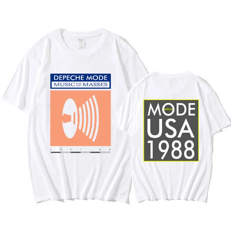 Rock Band Depeche Cool Mode 1988 Music for The Masses Tour Heavy Cotton T-Shirt Men Hip Hop Vintage Oversized T Shirt Streetwear